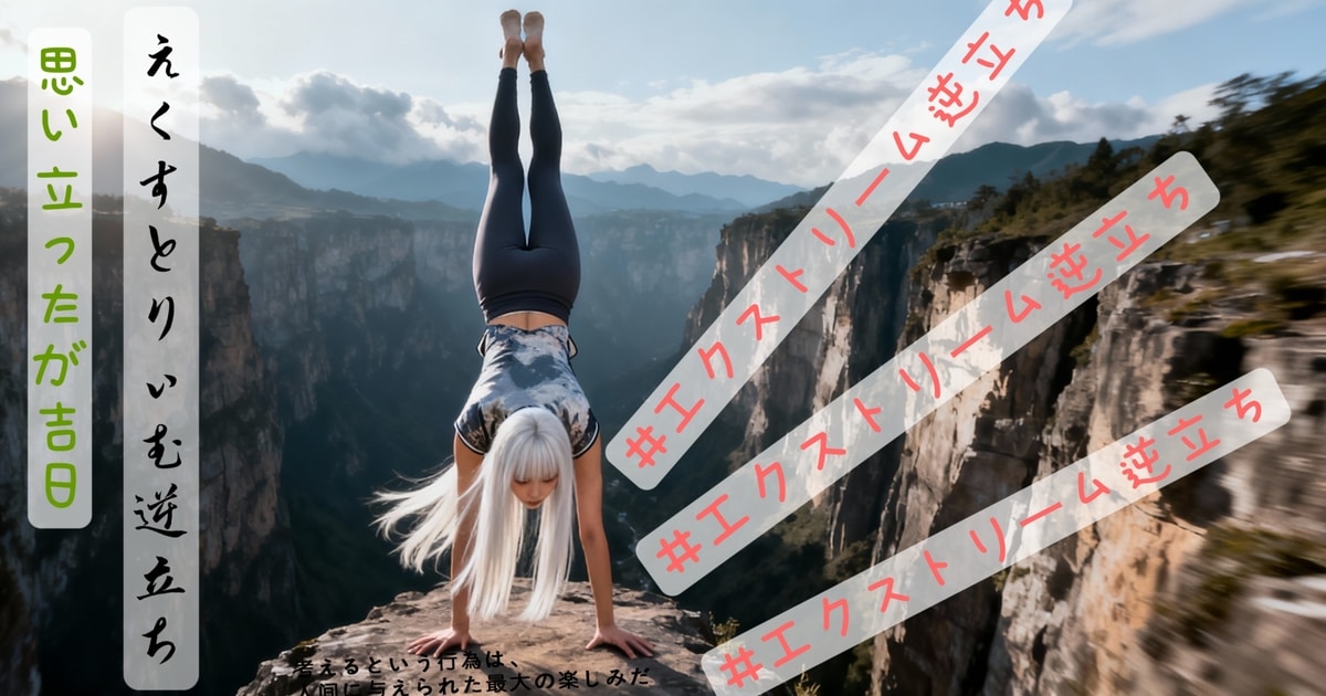 ユーザー主催投稿企画 お題はエクストリーム逆立ち