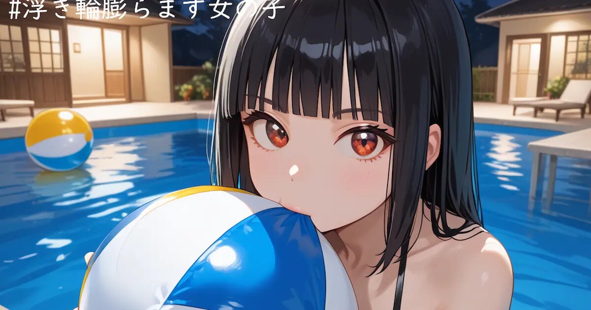 ユーザー主催投稿企画 お題は浮き輪膨らます女の子