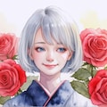水彩女性1 1枚目