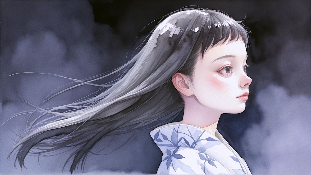 水彩女性1 3枚目