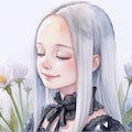 水彩女性1 2枚目