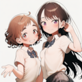 パーマちゃんとロングちゃん 2枚目