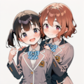 パーマちゃんとツインテちゃん 2枚目