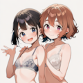 パーマちゃんとツインテちゃん 3枚目