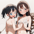 ツインテちゃんとロングちゃん 3枚目