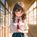 廊下で露出 3枚目