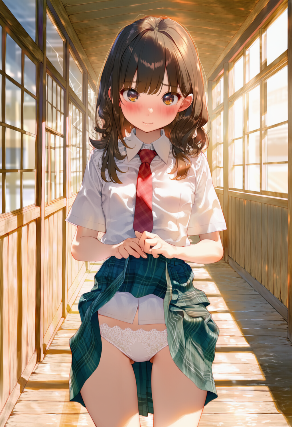 廊下で露出 3枚目
