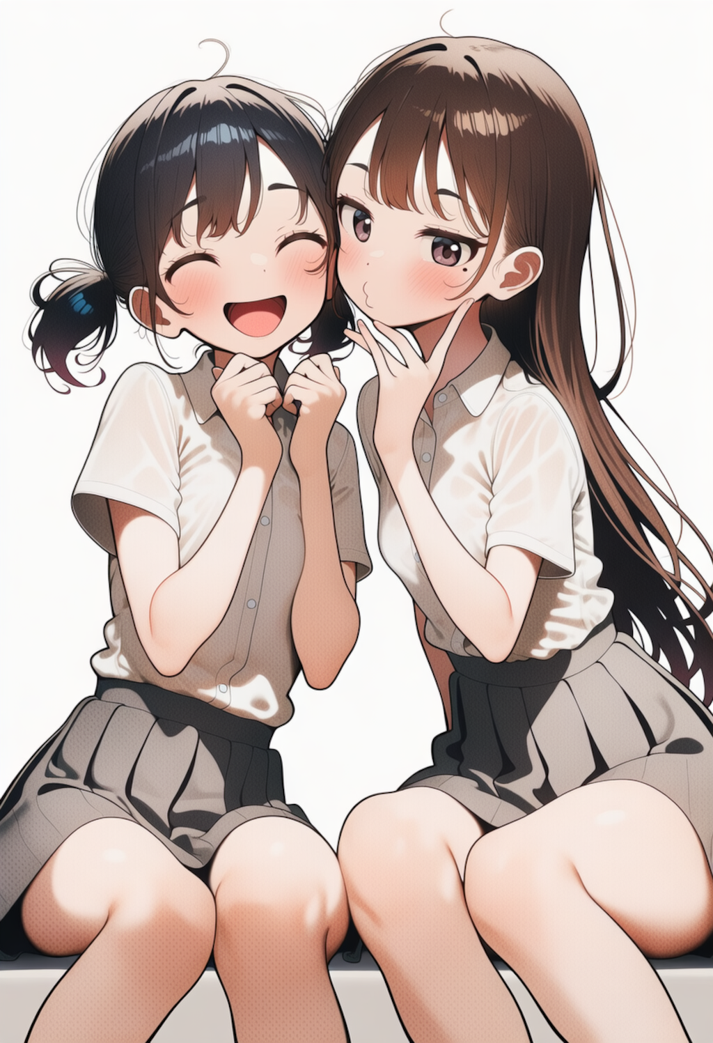ツインテちゃんとロングちゃん 2枚目