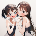 ツインテちゃんとロングちゃん 4枚目