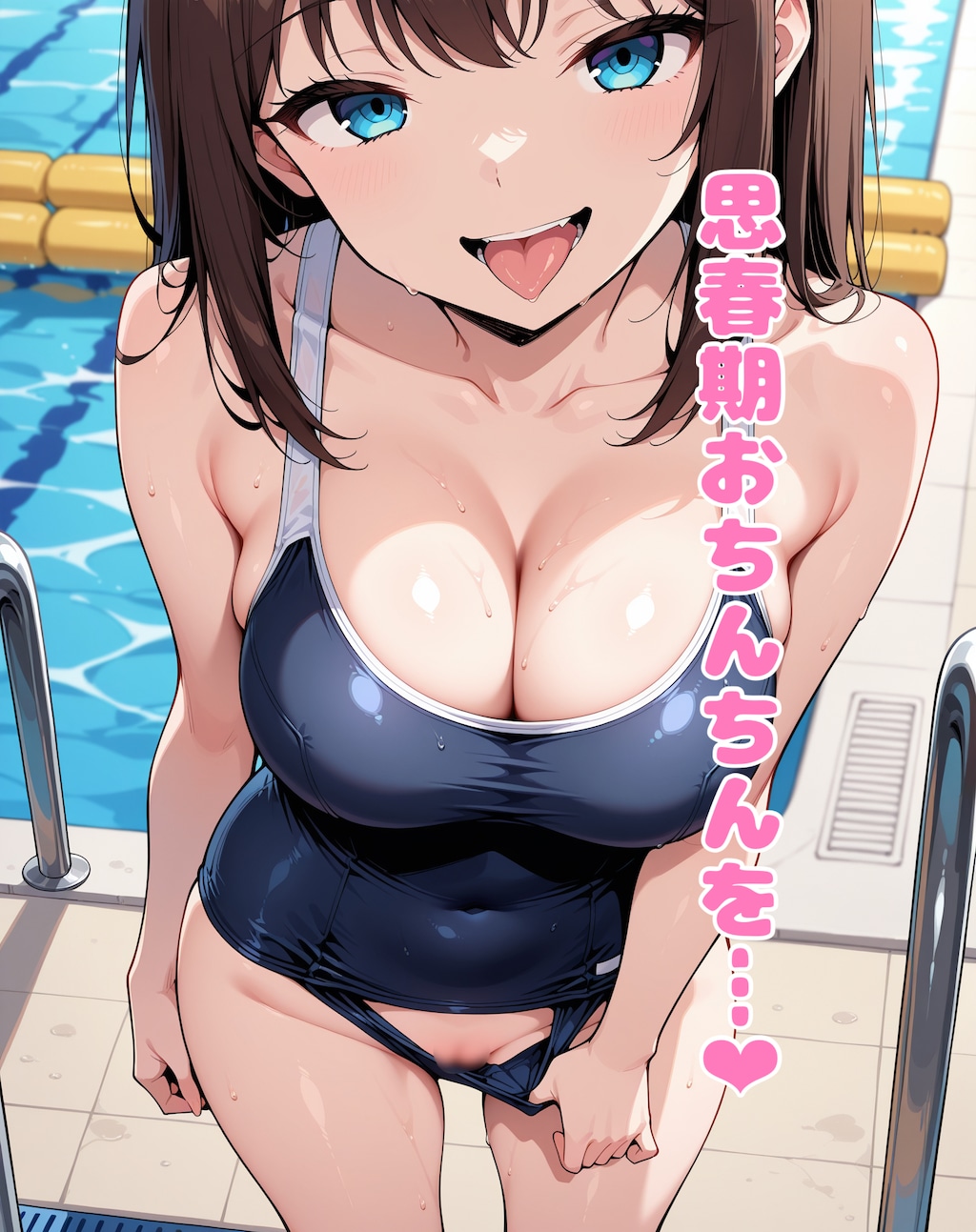 水泳の授業中にクラスの女子におちんちんを集中攻撃されて気持ちよ〜く単位剥奪されてしまうお話❤︎ 9枚目