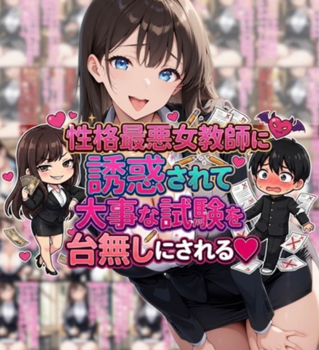 性格最悪女教師に誘惑されて大事な試験を台無しにされる❤︎ 1枚目