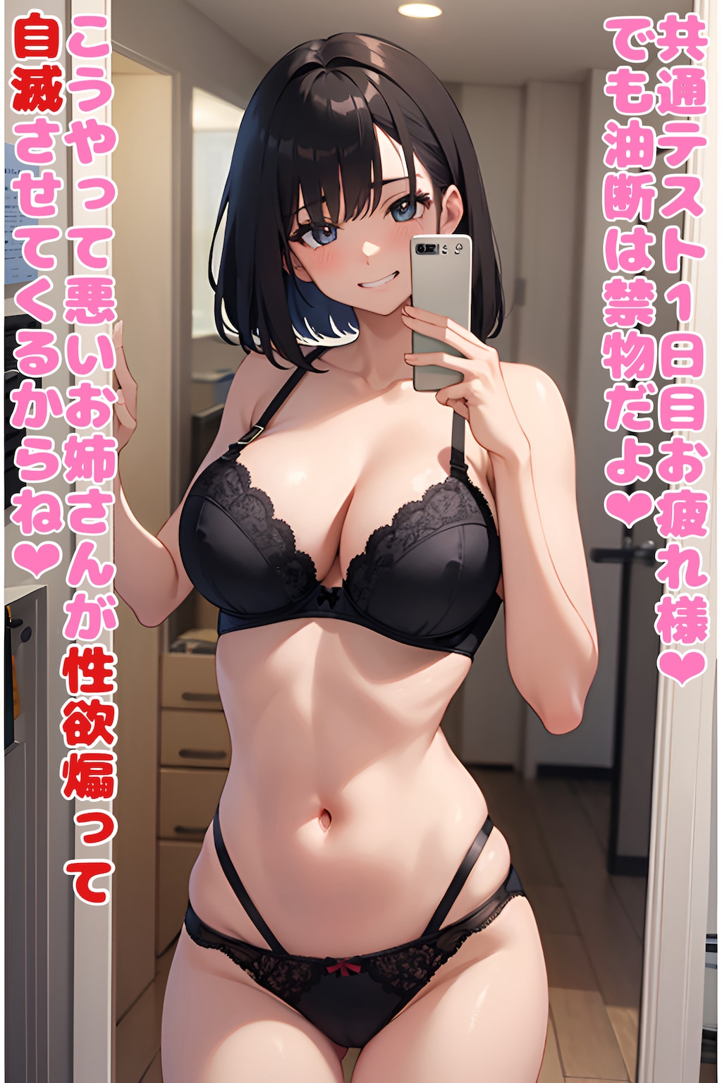 共通テストを受ける男子をシコらせようとする悪い女の子❤︎