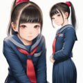 セーラー服とポニーテール 3枚目