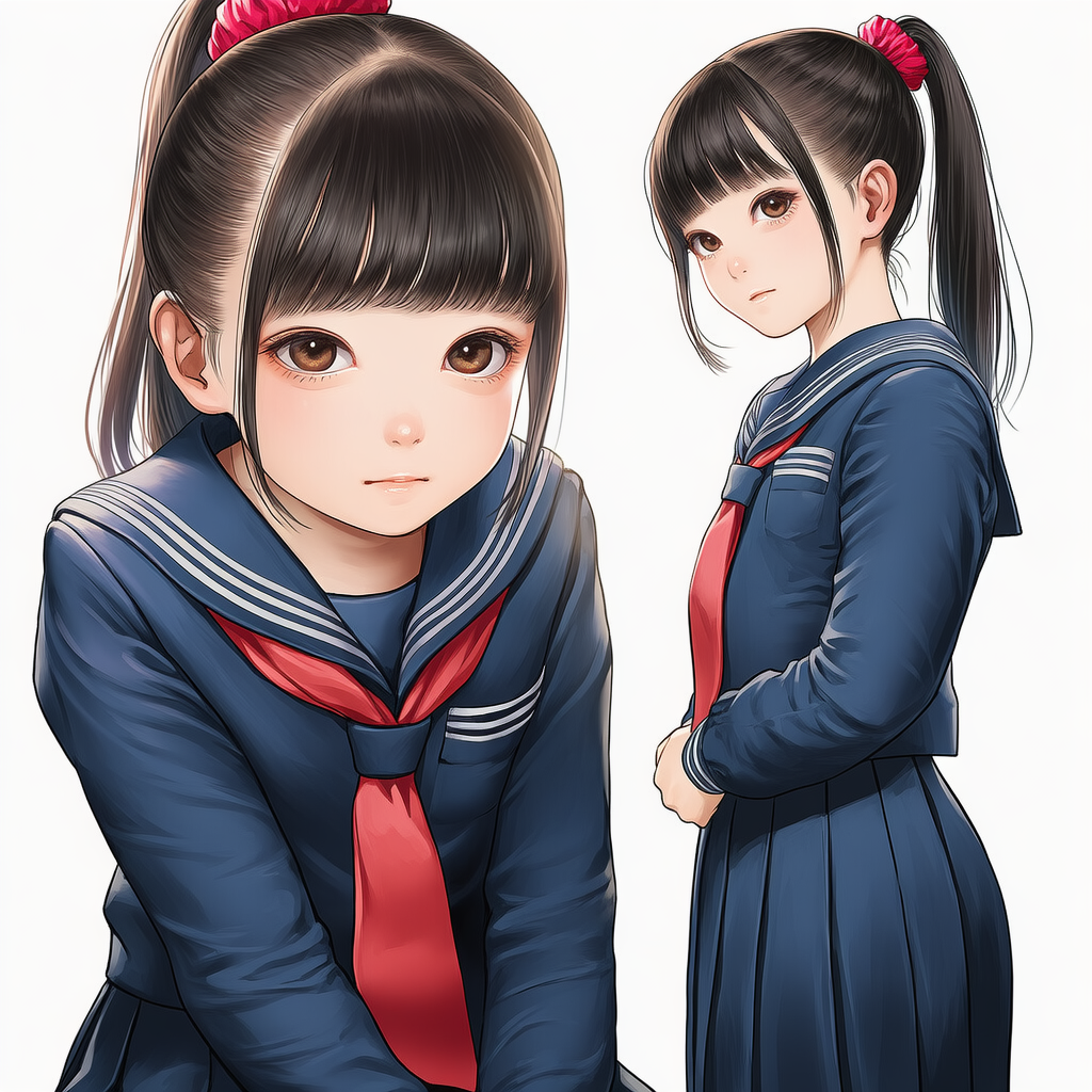 セーラー服とポニーテール 3枚目