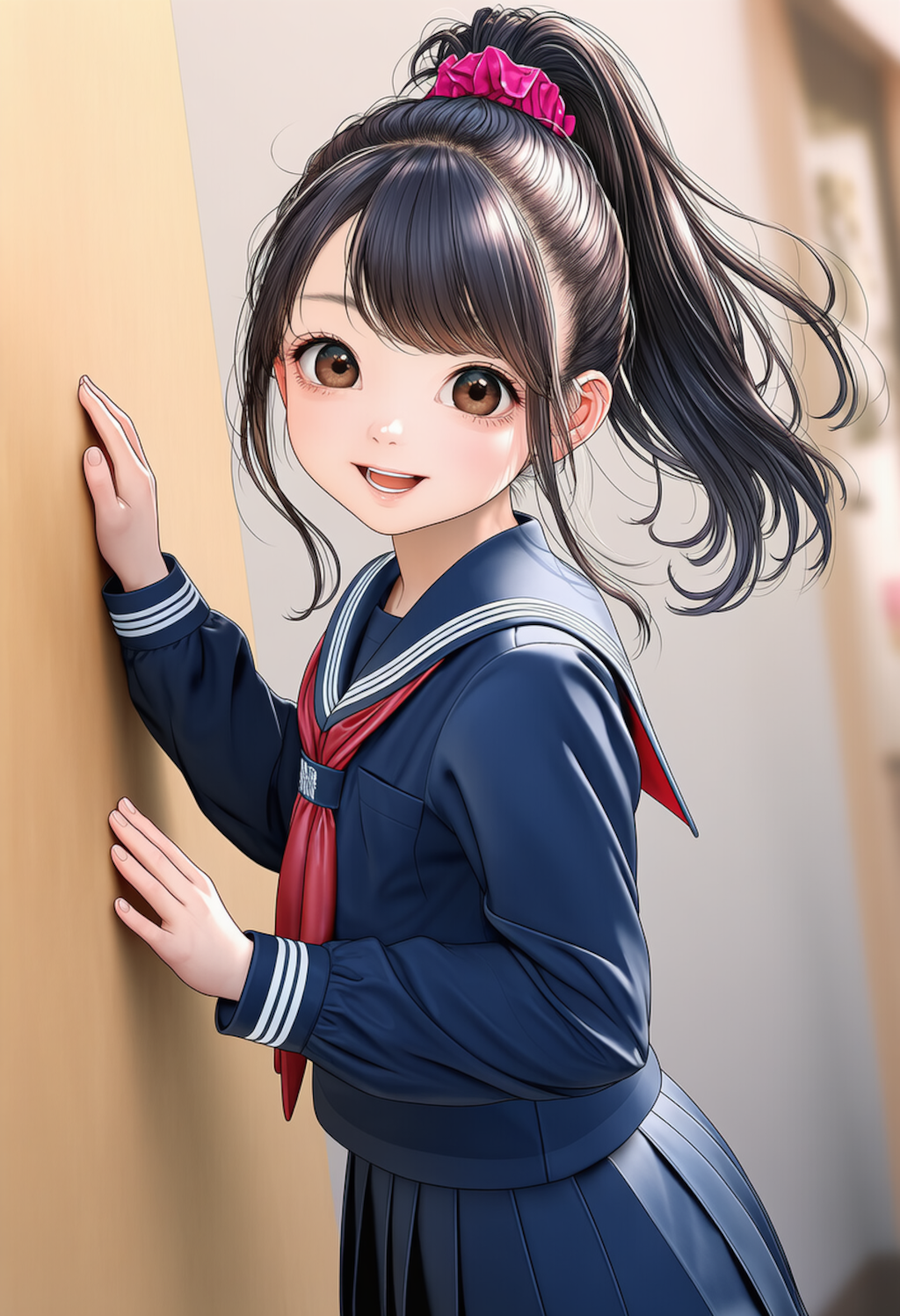 セーラー服とポニーテール 1枚目