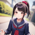 セーラー服とポニーテール 2枚目