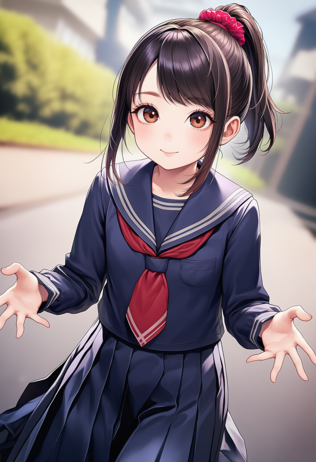 セーラー服とポニーテール 2枚目