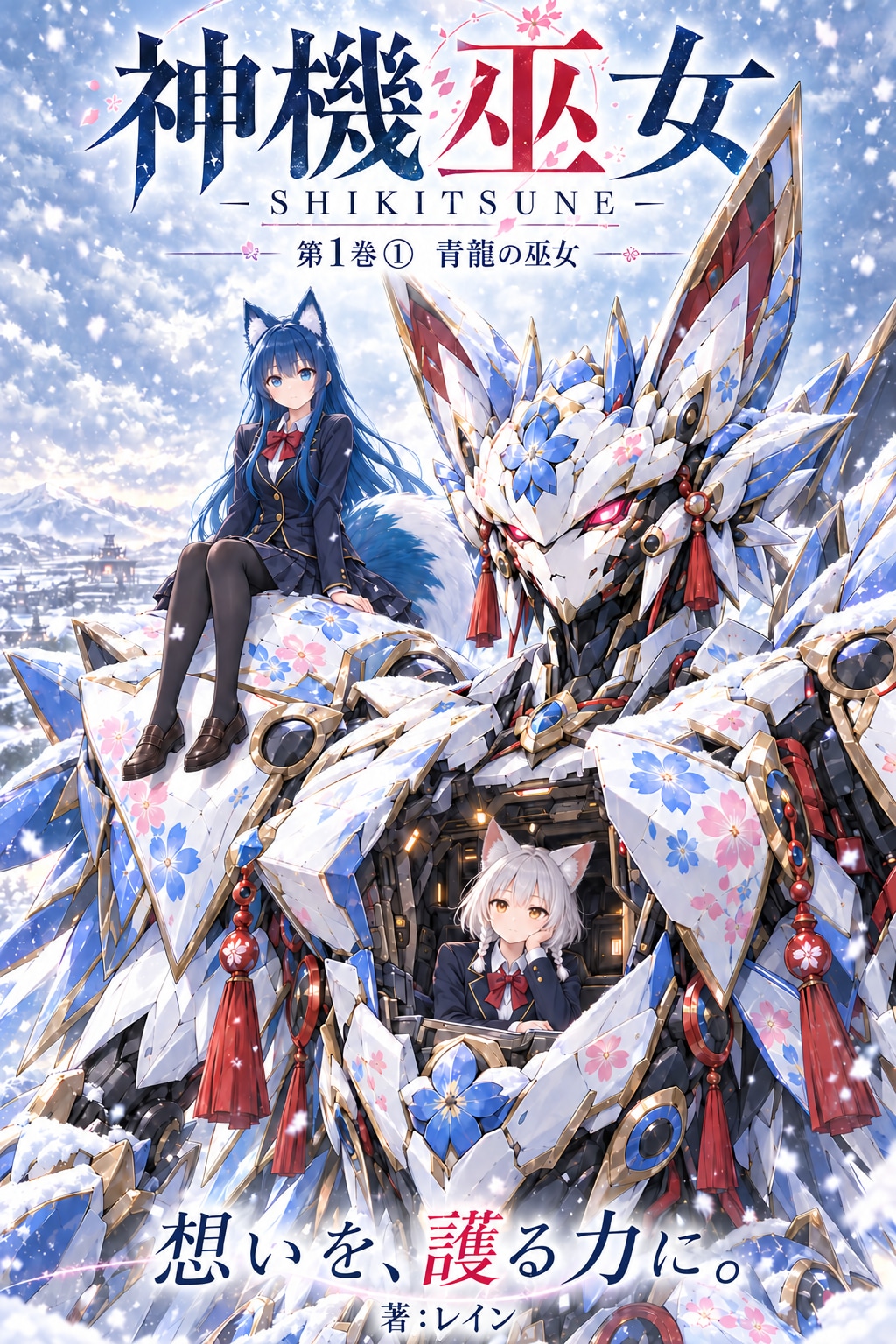 【挿絵・おまけ短編付きPDF】神機巫女 -SHIKITSUNE- 第1巻① 青龍の巫女 1枚目
