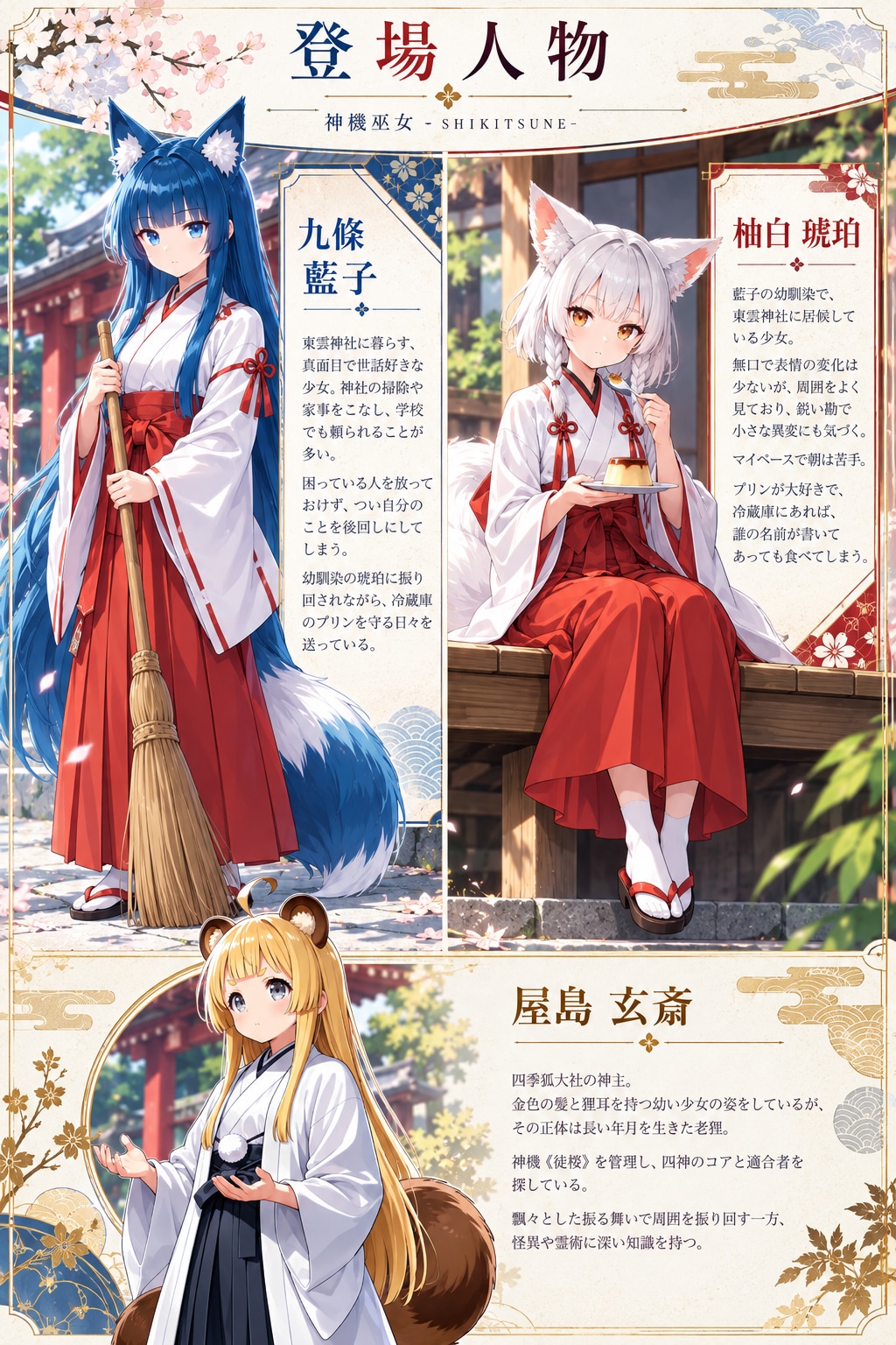 【挿絵・おまけ短編付きPDF】神機巫女 -SHIKITSUNE- 第1巻① 青龍の巫女 2枚目
