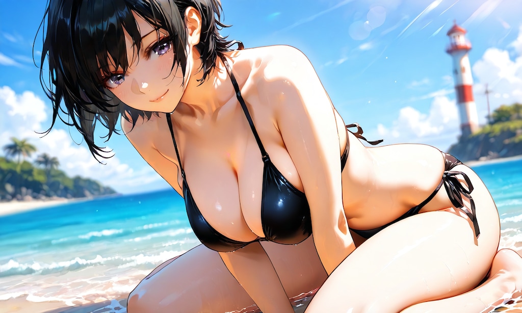【9月20日まで半額！165円】私の水着、脱がせて？夏の開放感でヤりまくった1日【261枚】 2枚目