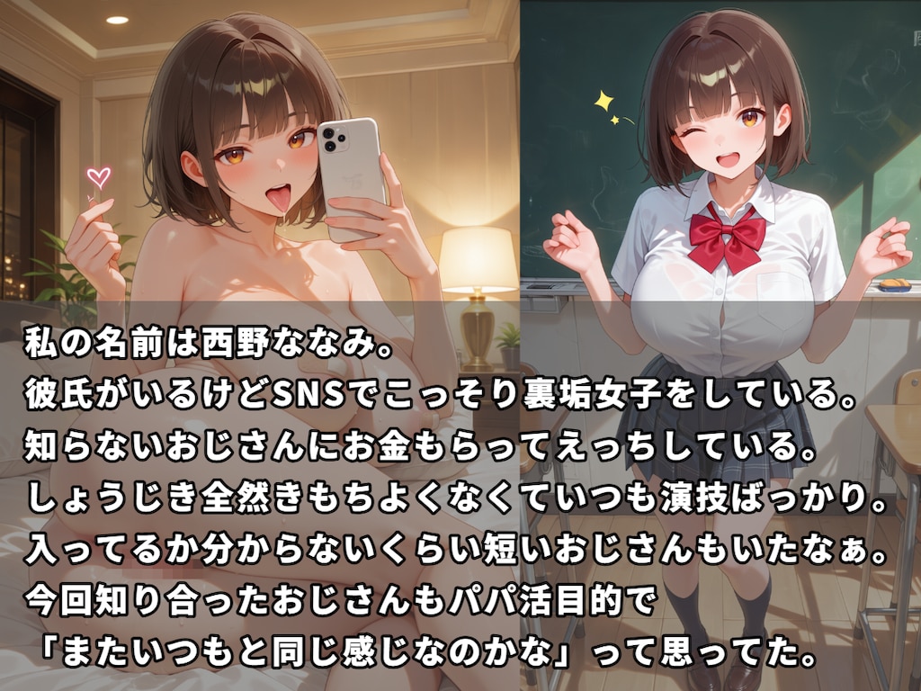 彼氏持ちの巨乳裏垢女子校生が快楽責めされてNTRされる話 2枚目