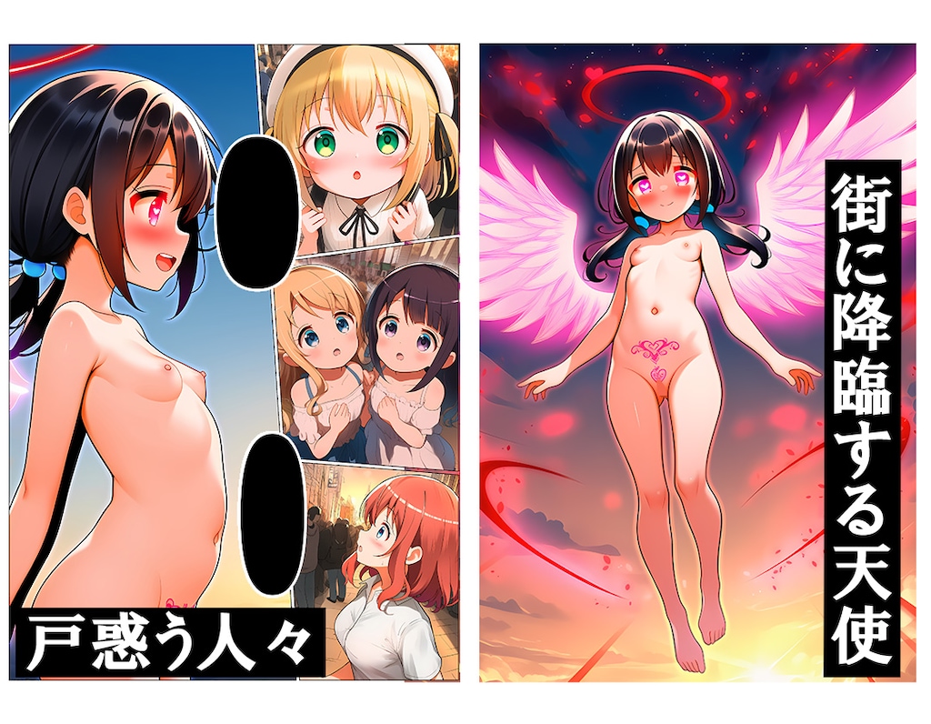 舞い降りた全裸の天使が、人間達を発情させセックスさせまくる話 4枚目