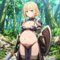 【51枚】ビキニアーマー妊婦（アニメ風） 2枚目