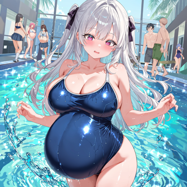 【71枚】スク水少女（孕）