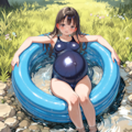 【71枚】スク水少女（孕） 3枚目