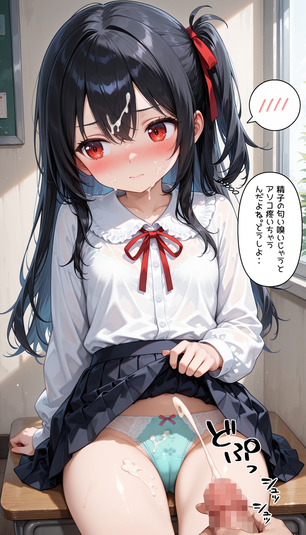 黒髪女子にパンツを見せてもらった+イタズラ 11枚目