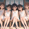 【525枚】東南アジアの貧しい売春村でのハーレム乱交滞在紀：ツルペタ娘編 1枚目