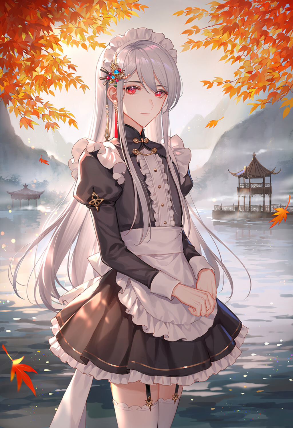 中華ファンタジーの女装メイド 2枚目