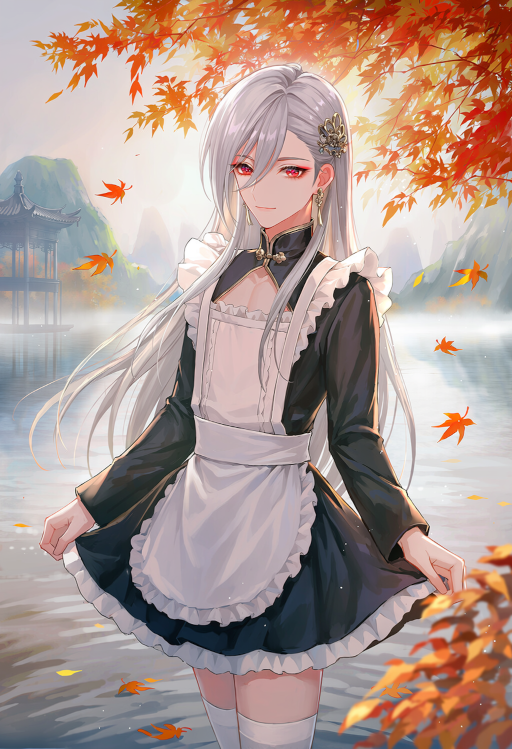 中華ファンタジーの女装メイド 1枚目