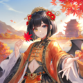 オレンジのボブカットの中華ファンタジーの男の娘 3枚目