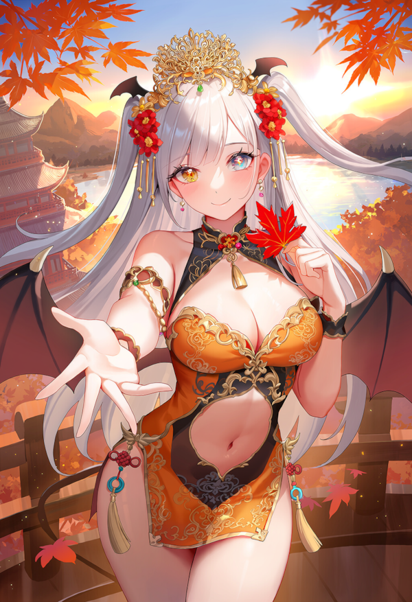 オレンジの中華ファンタジーの皇女