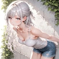 白雪 - 白い壁 - ヌードイラスト集 3枚目