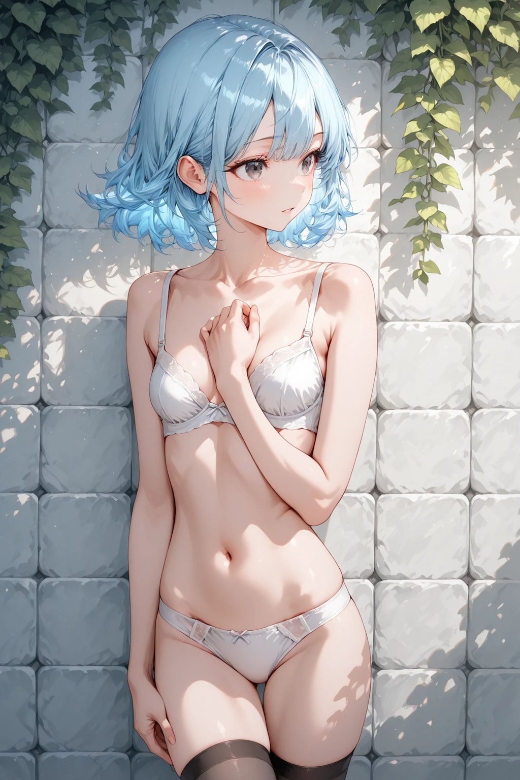 葵 - 白い壁 - ヌードイラスト集 7枚目