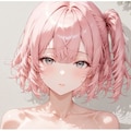 桃花 - 白い壁 - ヌードイラスト集 1枚目