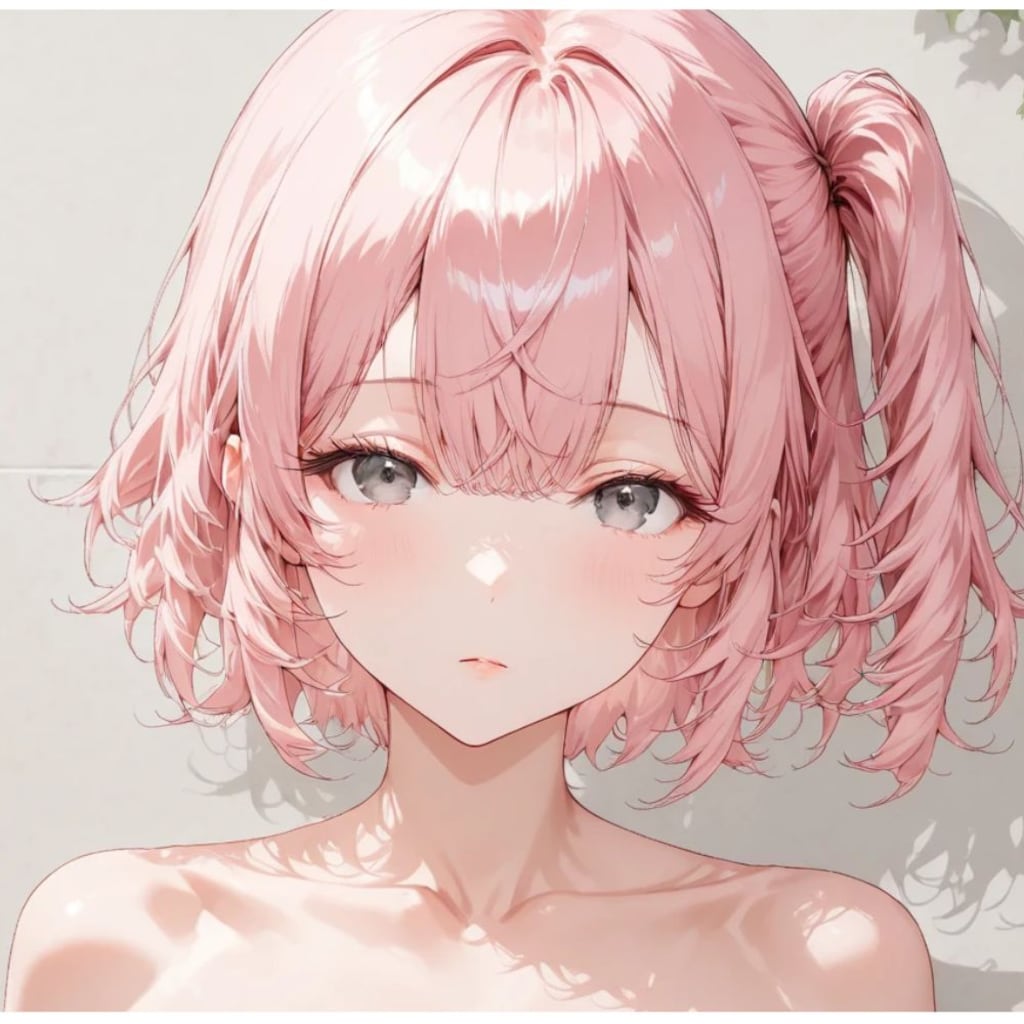 桃花 - 白い壁 - ヌードイラスト集 1枚目