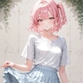 桃花 - 白い壁 - ヌードイラスト集 4枚目