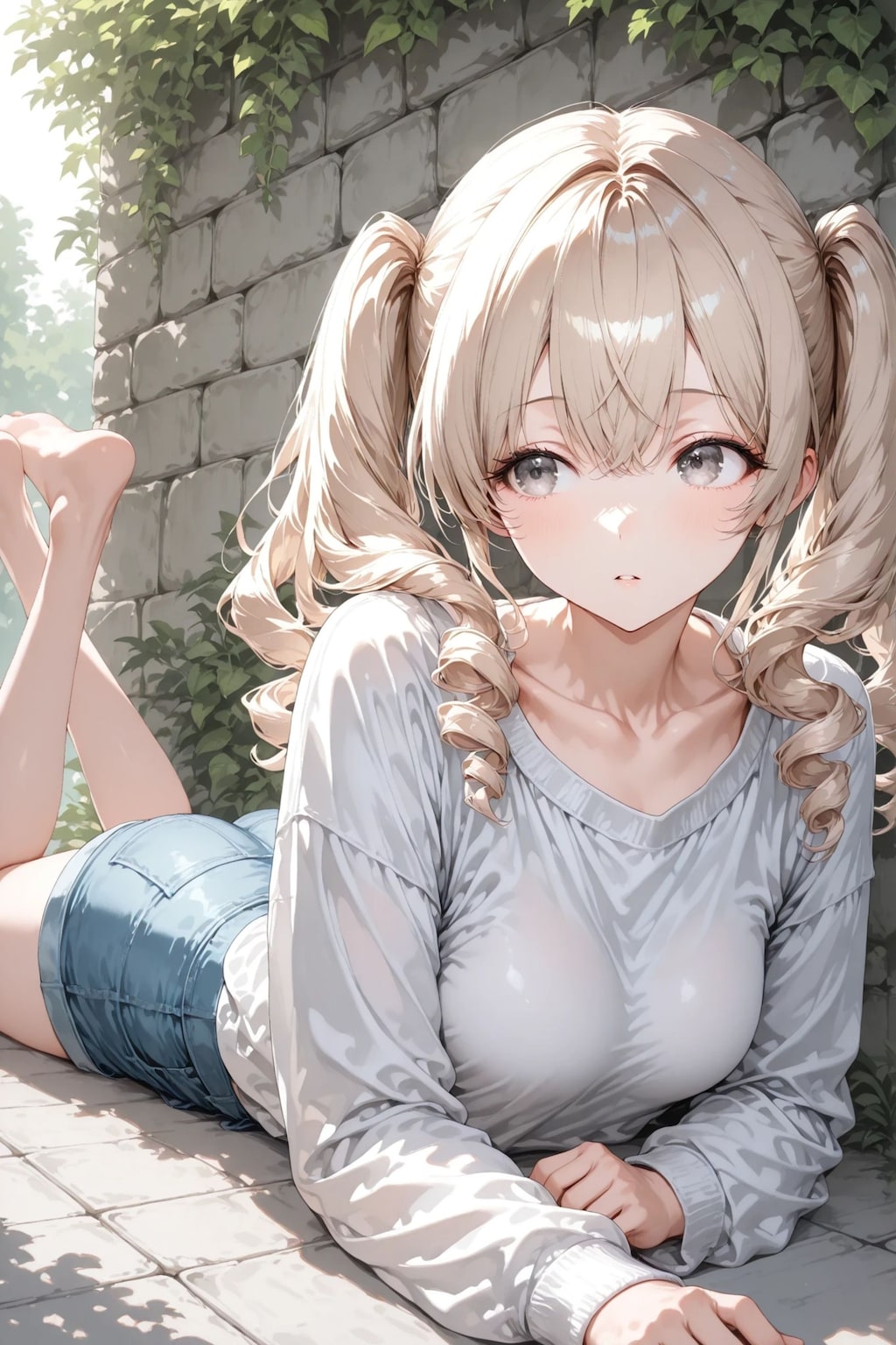 紬 - 白い壁 - ヌードイラスト集 2枚目