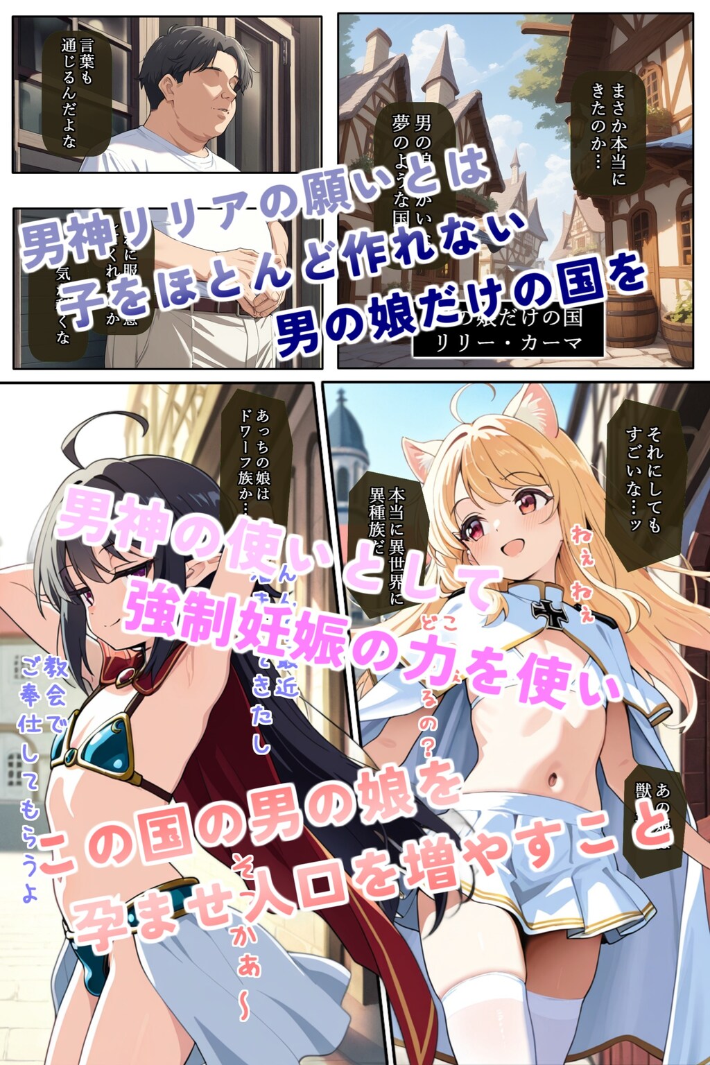 異世界召喚！男の娘を孕ませる強制妊娠種付おじさん 3枚目