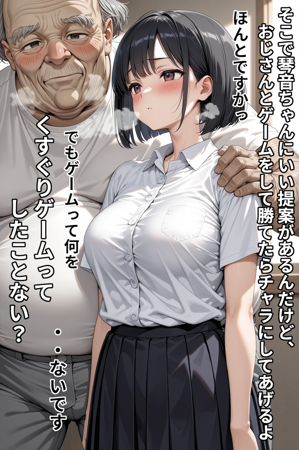 巨乳J〇がおじさんにひたすらくすぐられるゲーム 2枚目