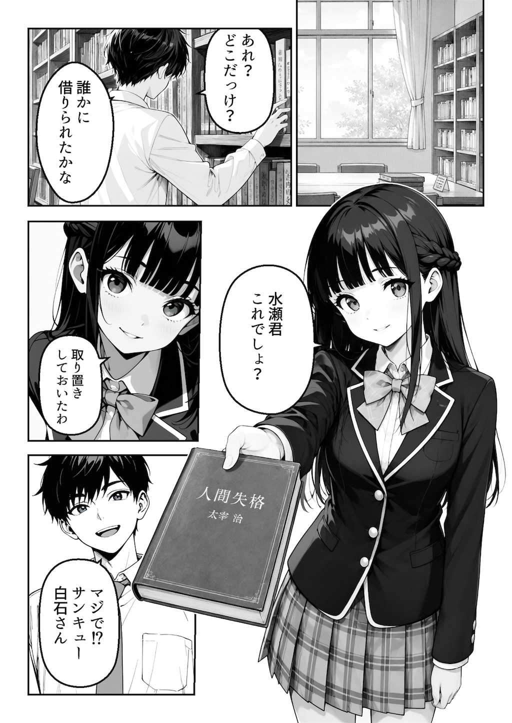 サキュバスに認識改変された教室で彼女だけが僕たちを見ている 3枚目