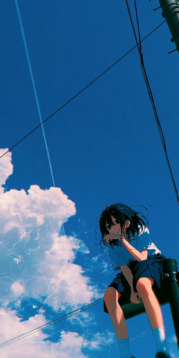 青に沈む空