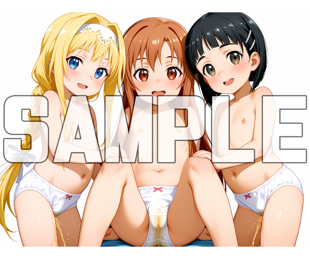 ヒヨコなヒロインのぱんいちおもらし【ア〇ナ / 桐ヶ〇直葉 / ア〇ス】 2枚目