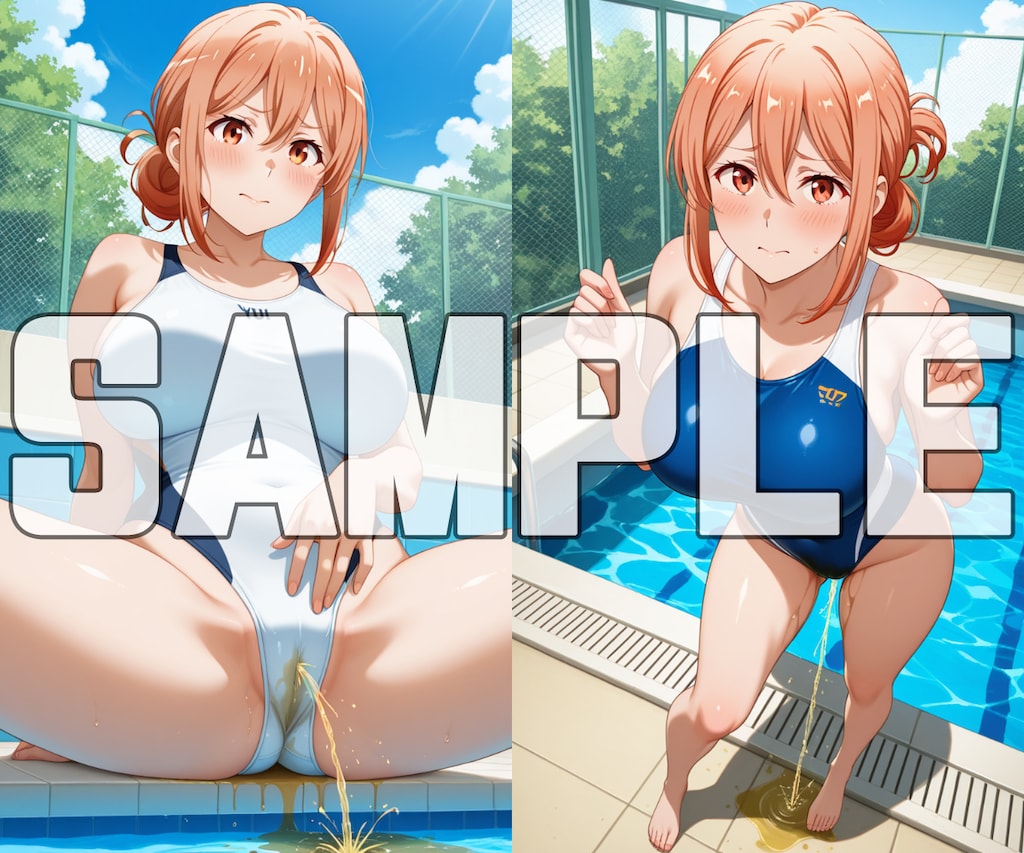 おしっこお漏らしチャレンジ【ガ〇ママ 水着編】 4枚目