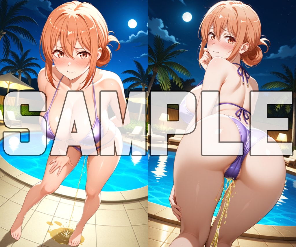 おしっこお漏らしチャレンジ【ガ〇ママ 水着編】 2枚目