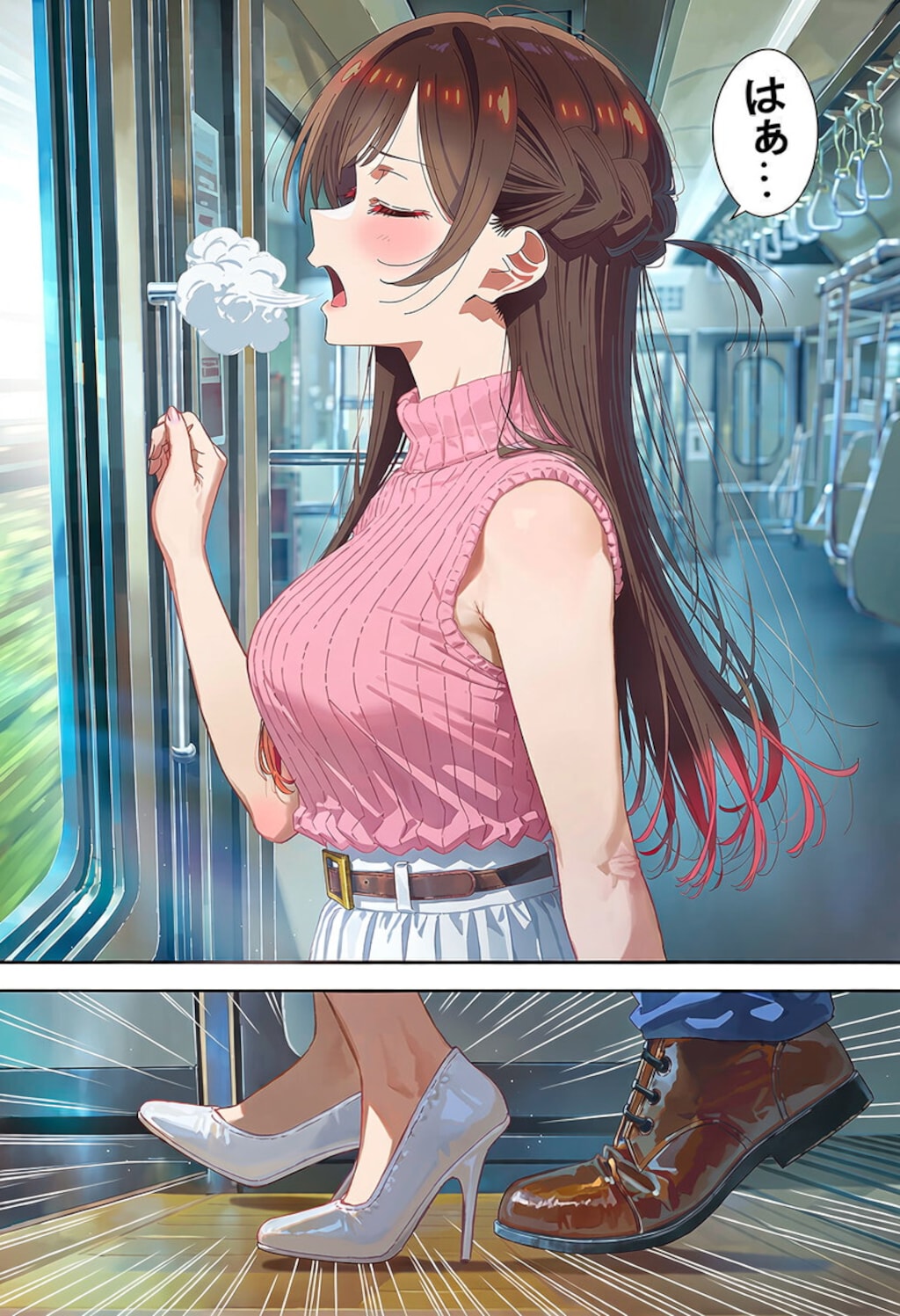 電車の中でお借りします 3枚目