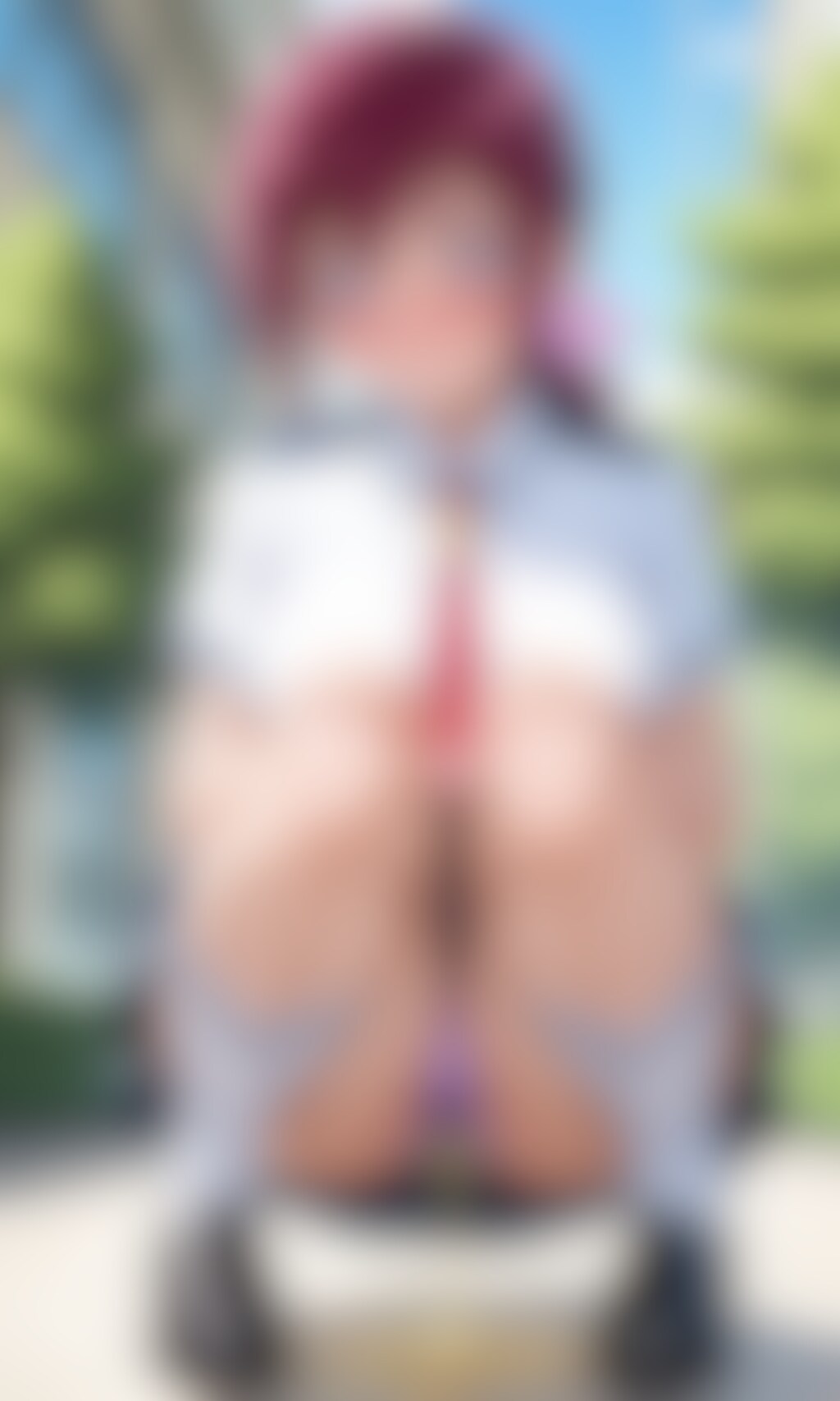 おしっこお漏らしチャレンジ【星〇育代】(制服)